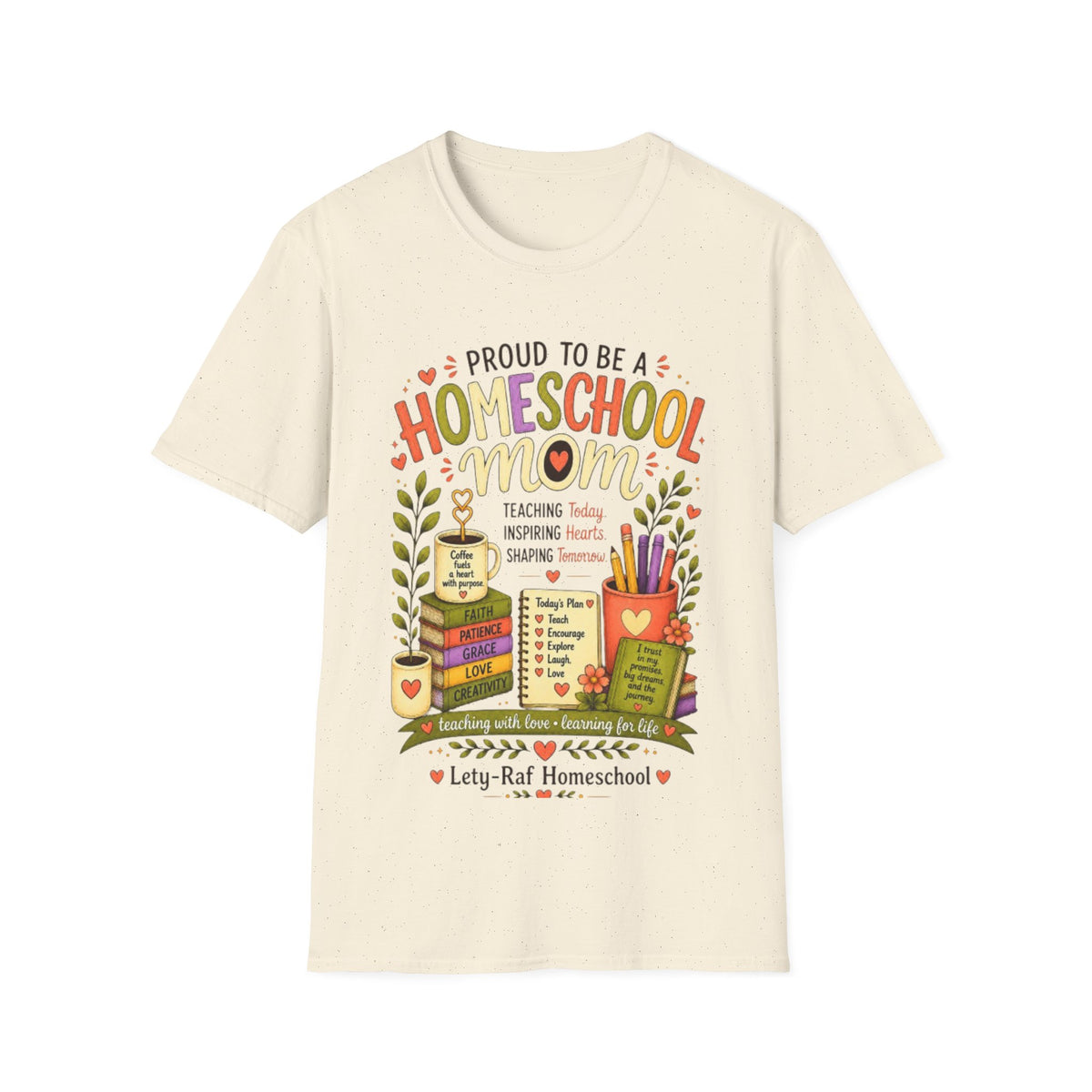Homeschool Mom T-Shirt | Proud to Be a Homeschool Mom | Colorful Teacher Gift | Soft Graphic Tee