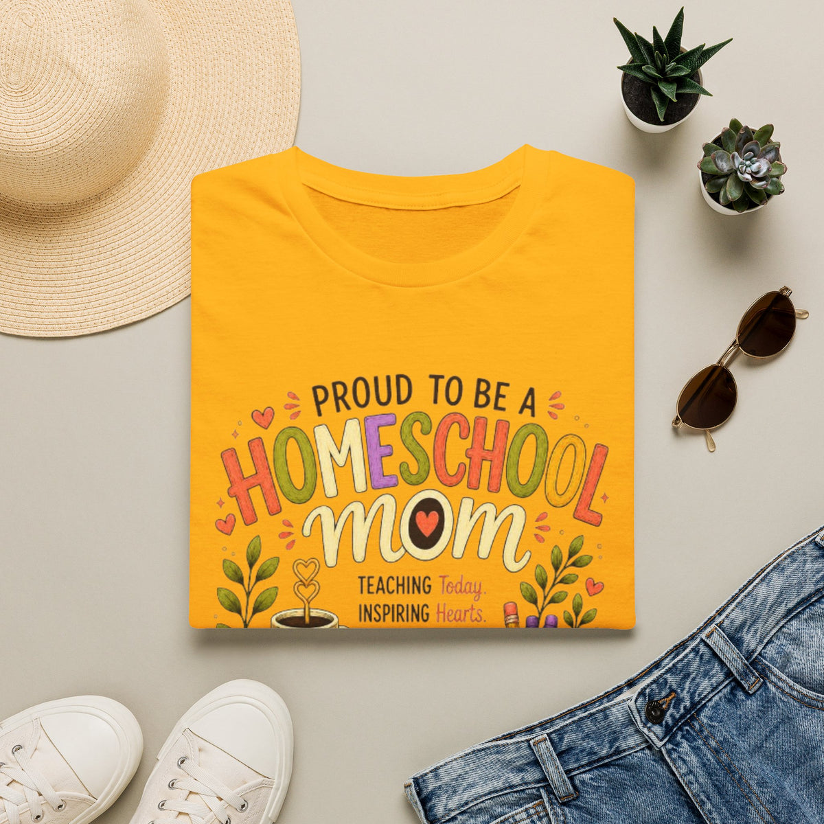 Homeschool Mom T-Shirt | Proud to Be a Homeschool Mom | Colorful Teacher Gift | Soft Graphic Tee