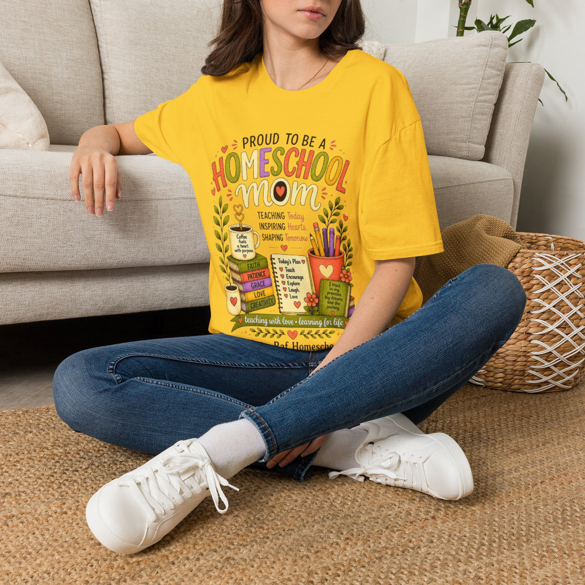Homeschool Mom T-Shirt | Proud to Be a Homeschool Mom | Colorful Teacher Gift | Soft Graphic Tee