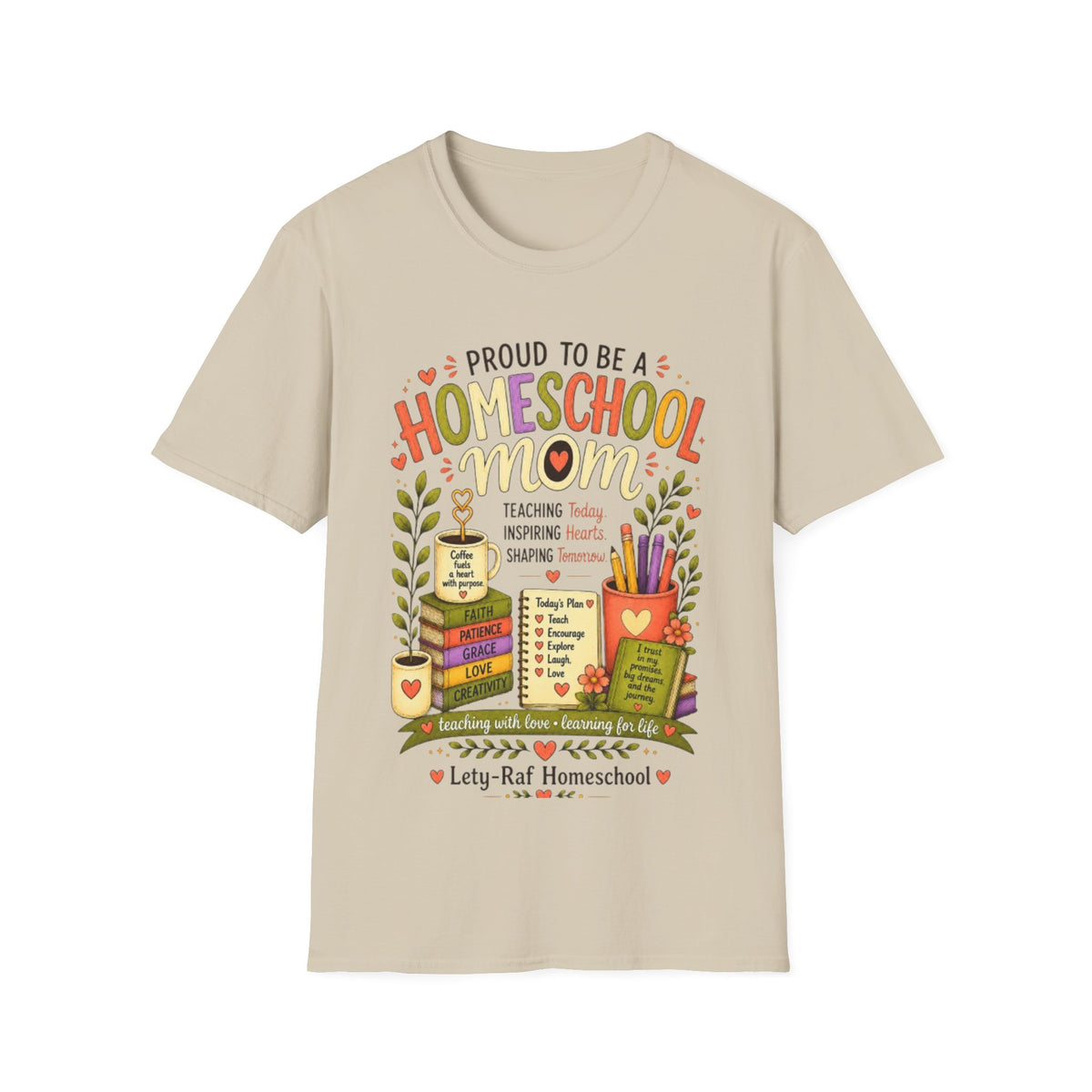 Homeschool Mom T-Shirt | Proud to Be a Homeschool Mom | Colorful Teacher Gift | Soft Graphic Tee