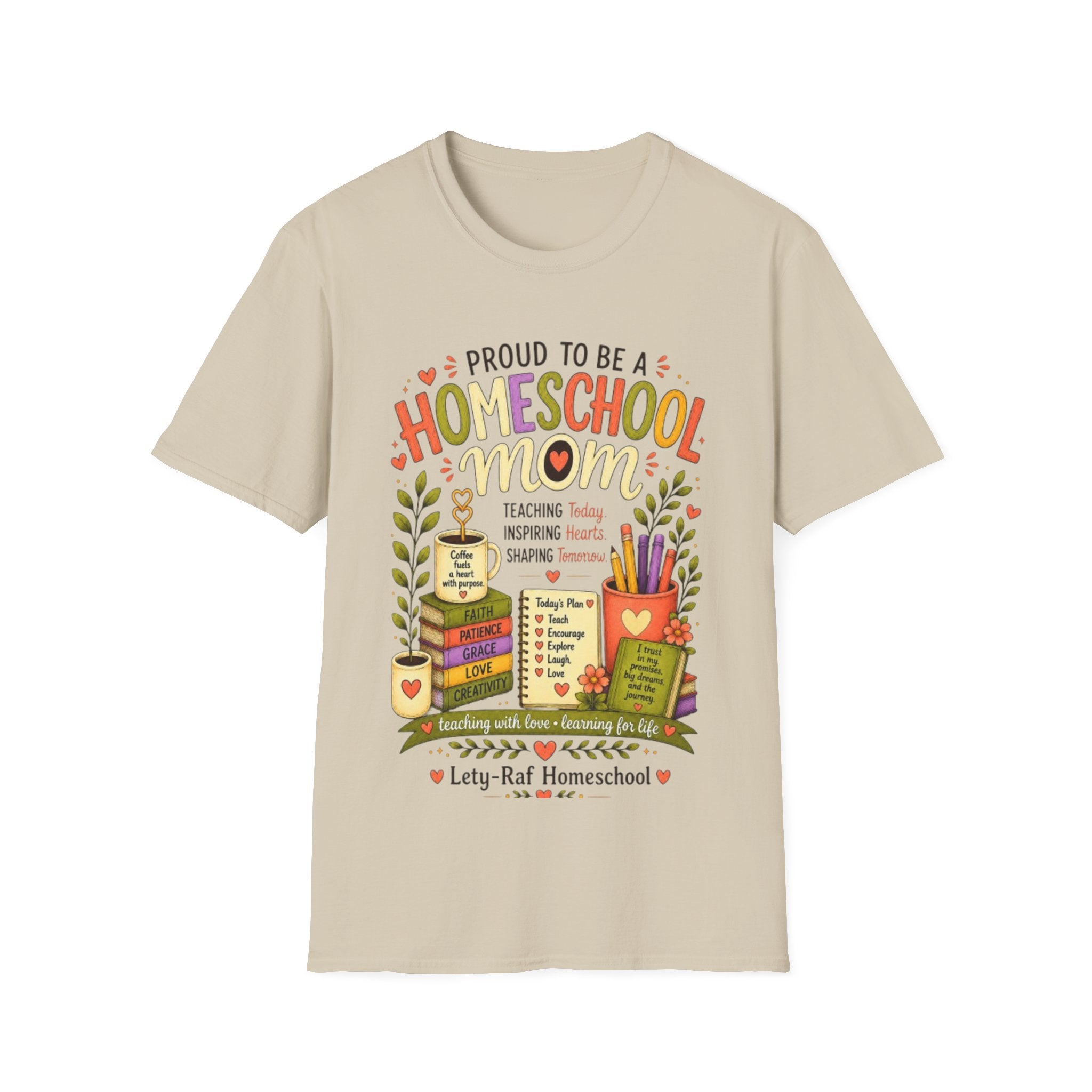 Homeschool Mom T-Shirt | Proud to Be a Homeschool Mom | Colorful Teacher Gift | Soft Graphic Tee