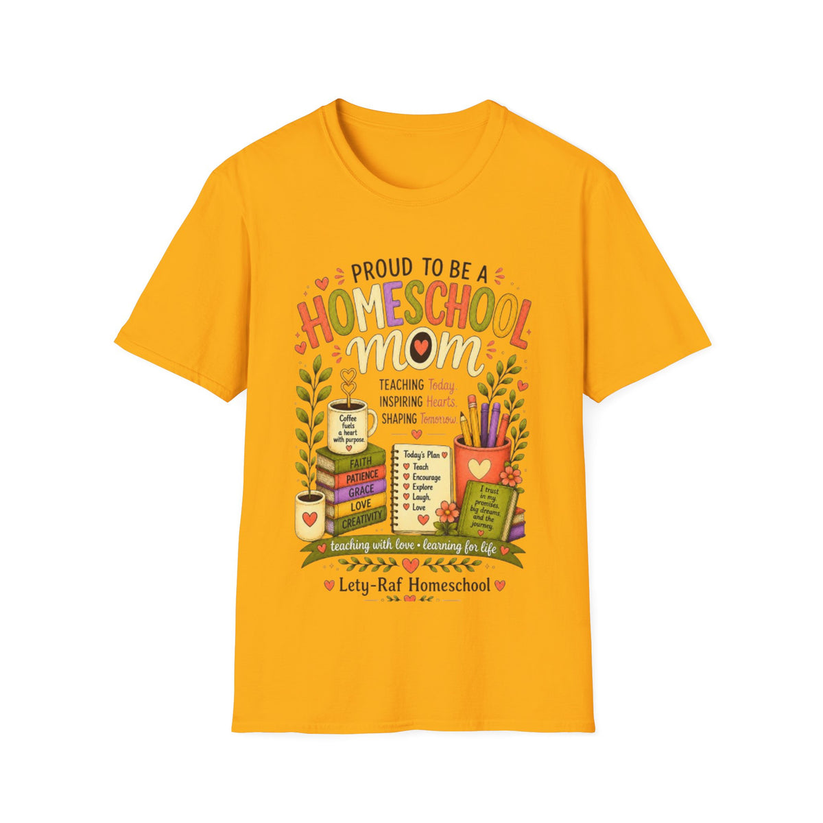 Homeschool Mom T-Shirt | Proud to Be a Homeschool Mom | Colorful Teacher Gift | Soft Graphic Tee