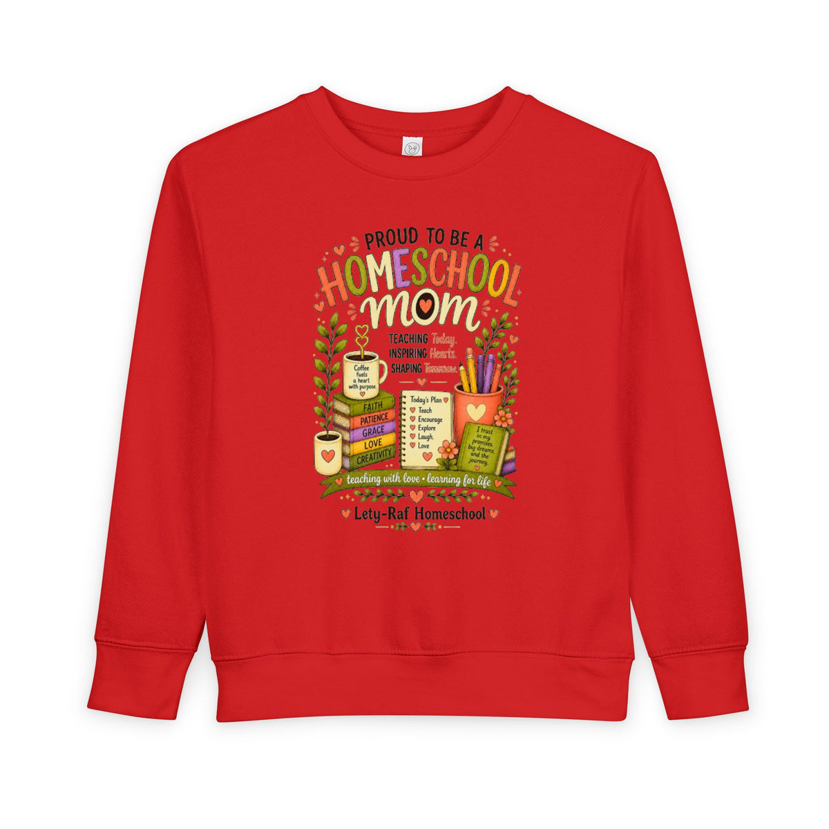 Proud to Be a Homeschool Mom Toddler Sweatshirt | Cozy Kids Back to School Pullover | Homeschool Family Gift