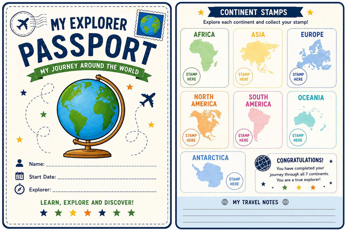 Continents of the World Activity Pack | Printable Homeschool & Classroom PDF