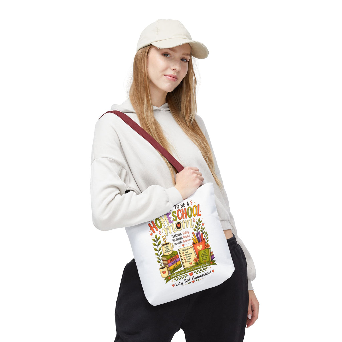 Proud to Be a Homeschool Mom Tote Bag | Teacher Gift | Reusable Book Bag | LetyRaf Homeschool