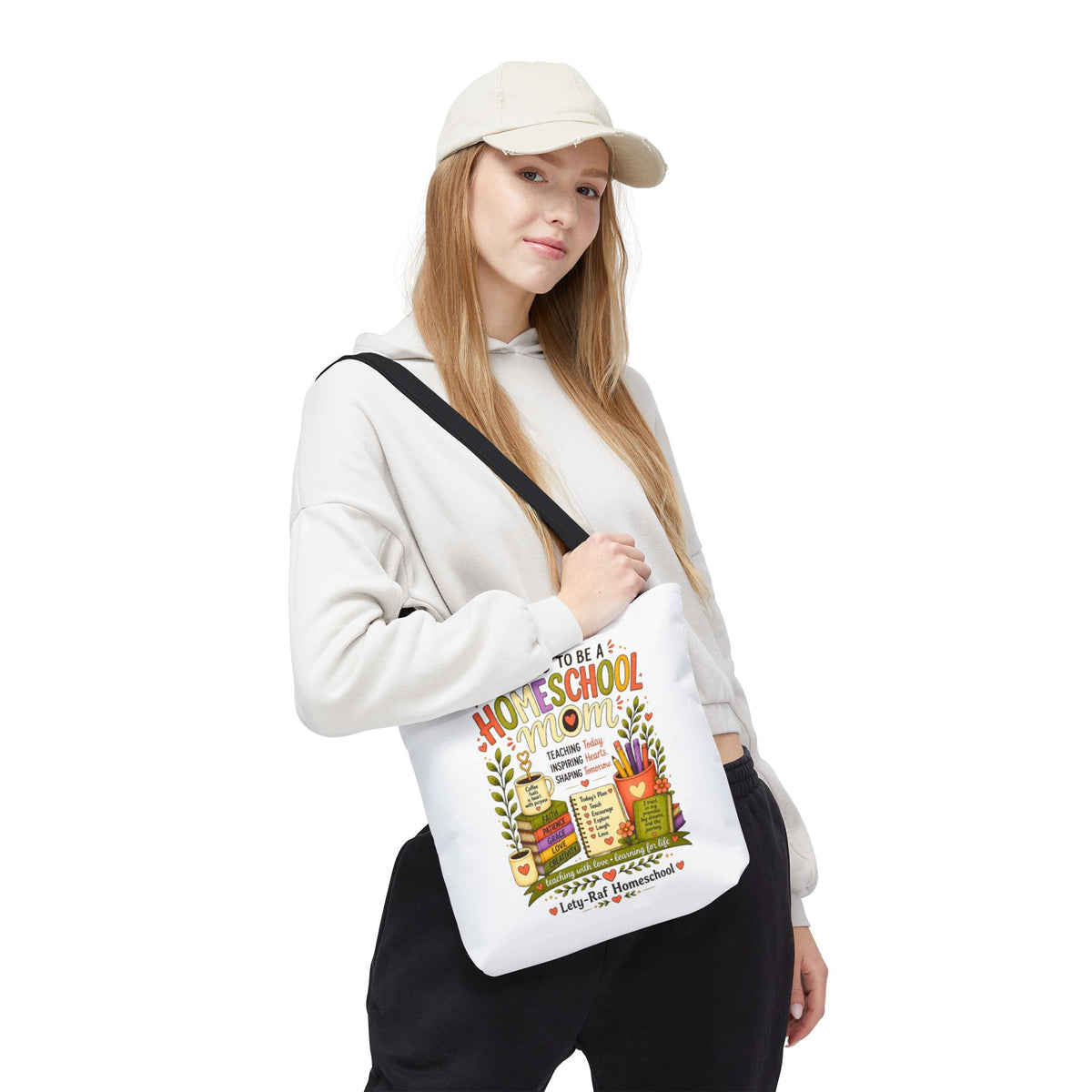Proud to Be a Homeschool Mom Tote Bag | Teacher Gift | Reusable Book Bag | LetyRaf Homeschool