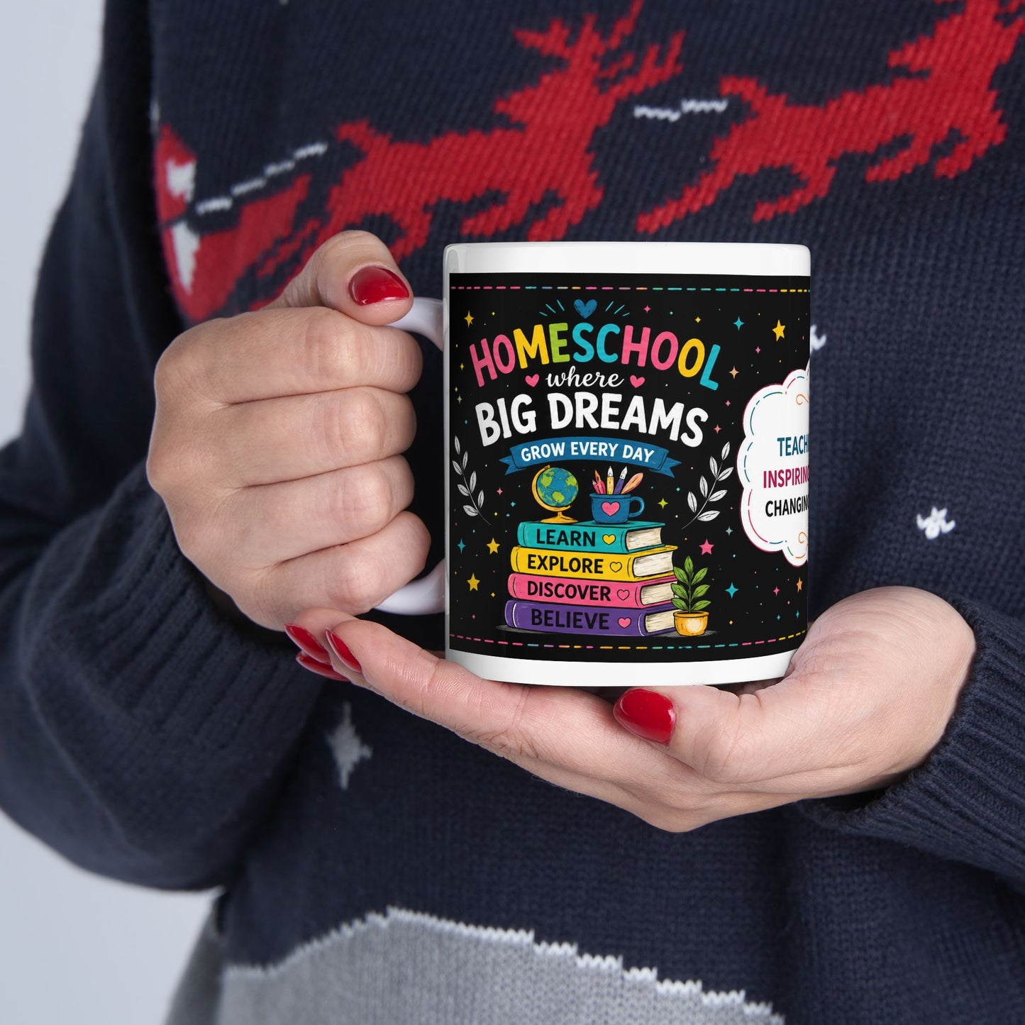 Homeschool Big Dreams Ceramic Mug | Gift for Homeschool Mom, Teacher & Learning Space (11oz/15oz)