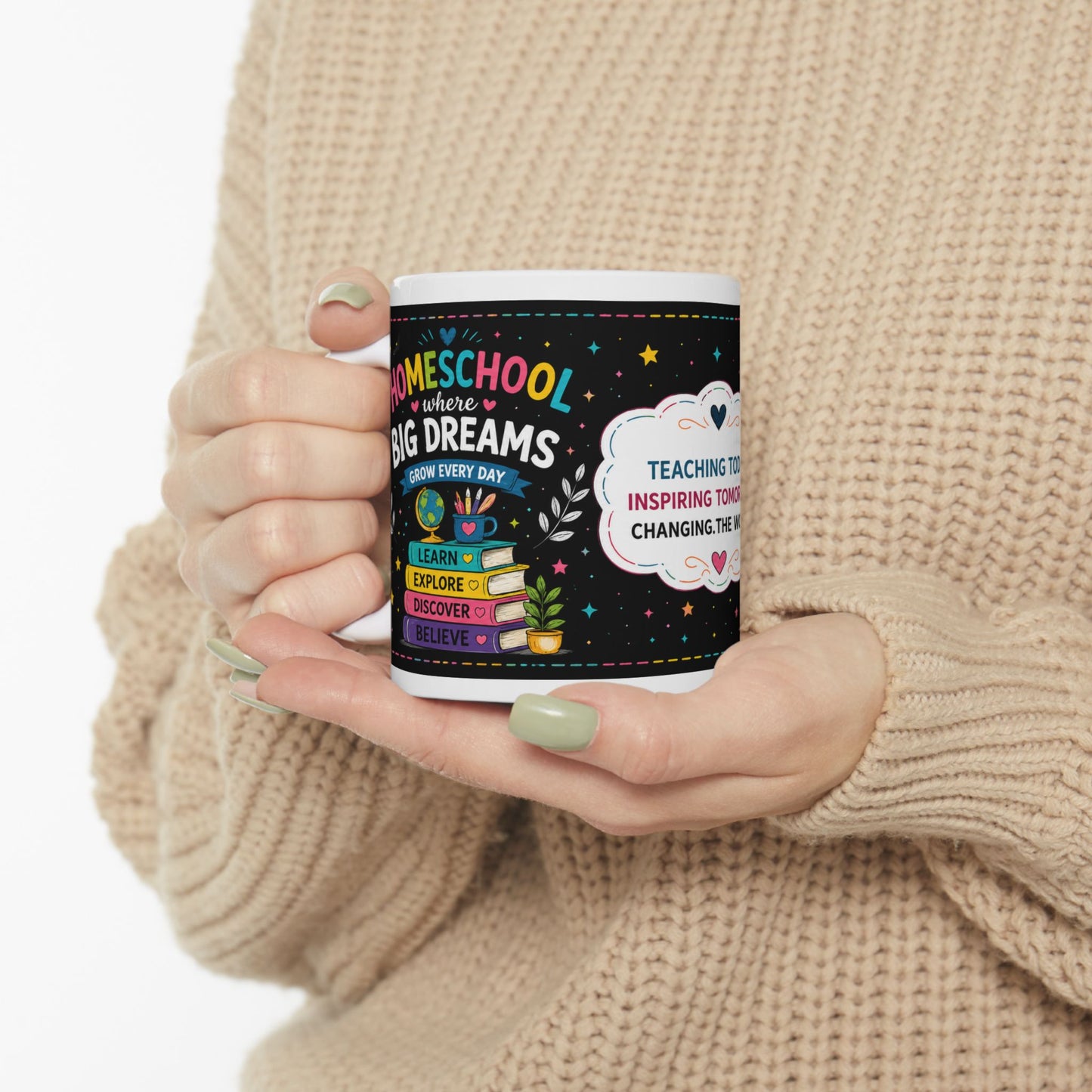 Homeschool Big Dreams Ceramic Mug | Gift for Homeschool Mom, Teacher & Learning Space (11oz/15oz)