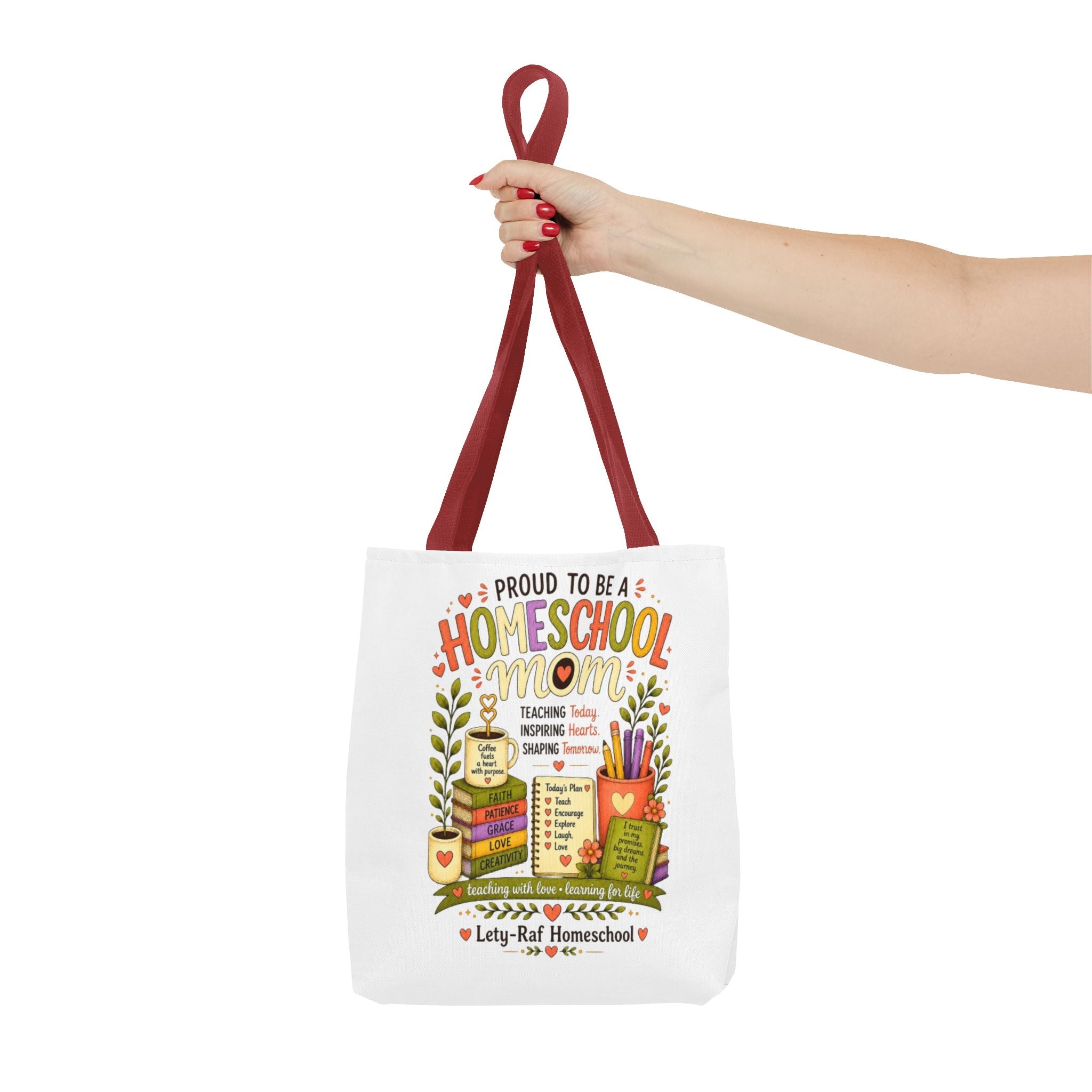 Proud to Be a Homeschool Mom Tote Bag | Teacher Gift | Reusable Book Bag | LetyRaf Homeschool