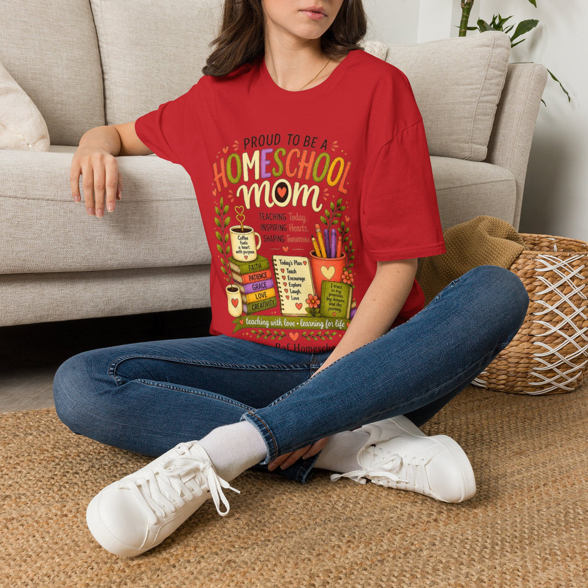 Homeschool Mom T-Shirt | Proud to Be a Homeschool Mom | Colorful Teacher Gift | Soft Graphic Tee