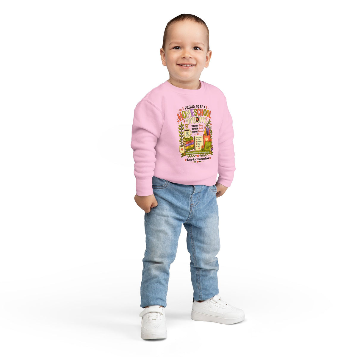 Proud to Be a Homeschool Mom Toddler Sweatshirt | Cozy Kids Back to School Pullover | Homeschool Family Gift