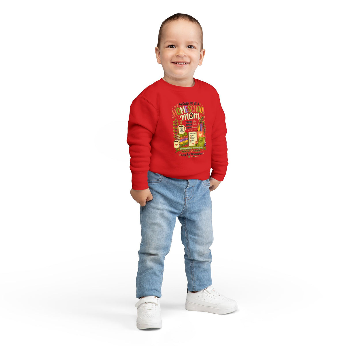 Proud to Be a Homeschool Mom Toddler Sweatshirt | Cozy Kids Back to School Pullover | Homeschool Family Gift