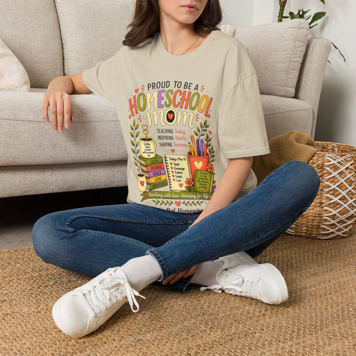 Homeschool Mom T-Shirt | Proud to Be a Homeschool Mom | Colorful Teacher Gift | Soft Graphic Tee