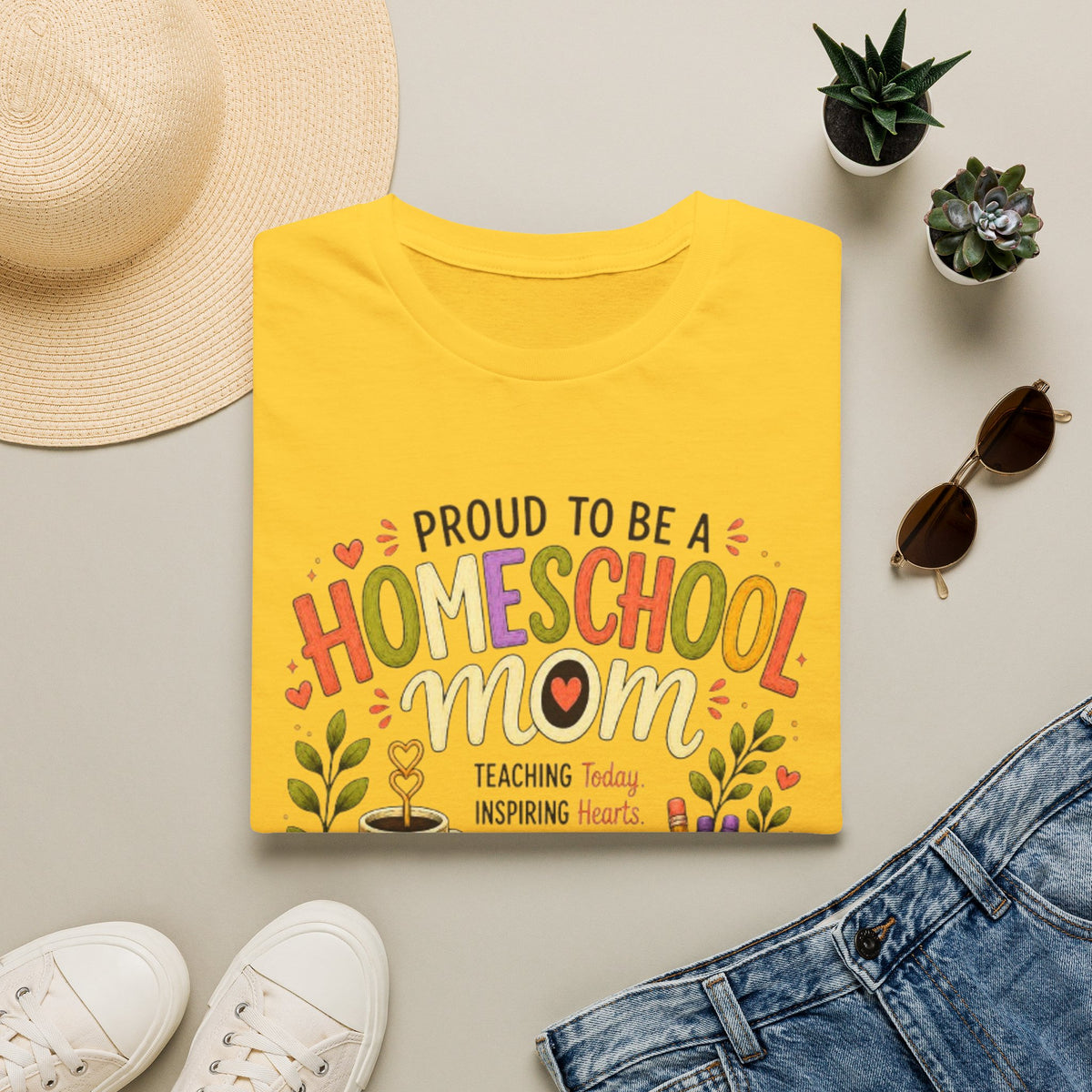 Homeschool Mom T-Shirt | Proud to Be a Homeschool Mom | Colorful Teacher Gift | Soft Graphic Tee