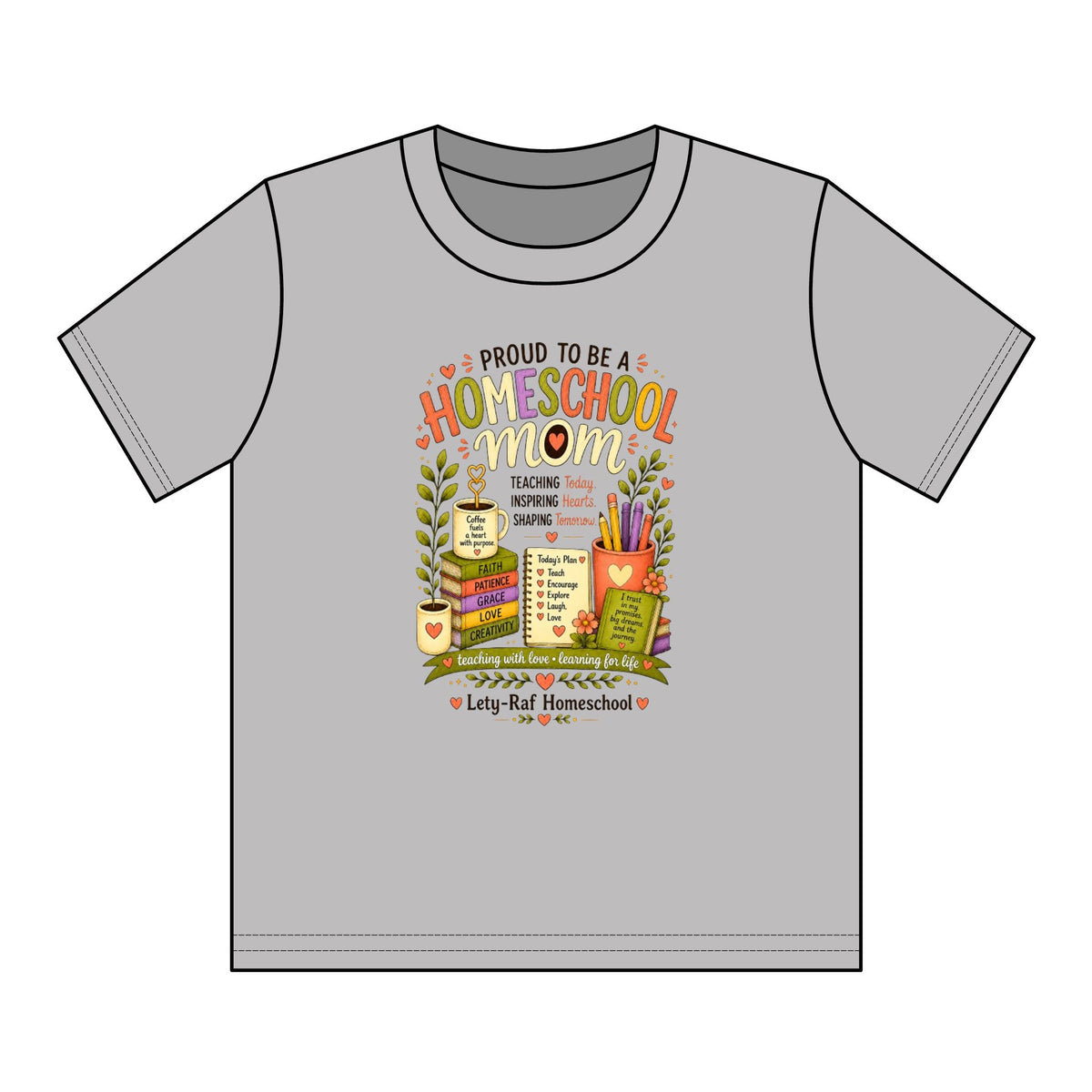Youth Homeschool T-Shirt | Proud to Be a Homeschool Kid | Soft Graphic Tee | Back to School | Lety-Raf Homeschool
