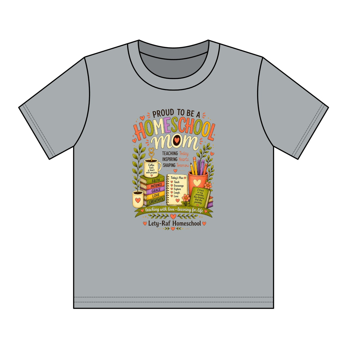 Youth Homeschool T-Shirt | Proud to Be a Homeschool Kid | Soft Graphic Tee | Back to School | Lety-Raf Homeschool