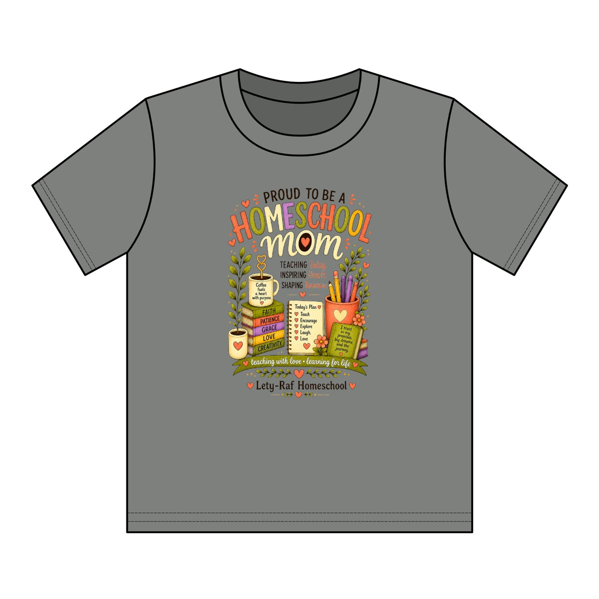 Youth Homeschool T-Shirt | Proud to Be a Homeschool Kid | Soft Graphic Tee | Back to School | Lety-Raf Homeschool