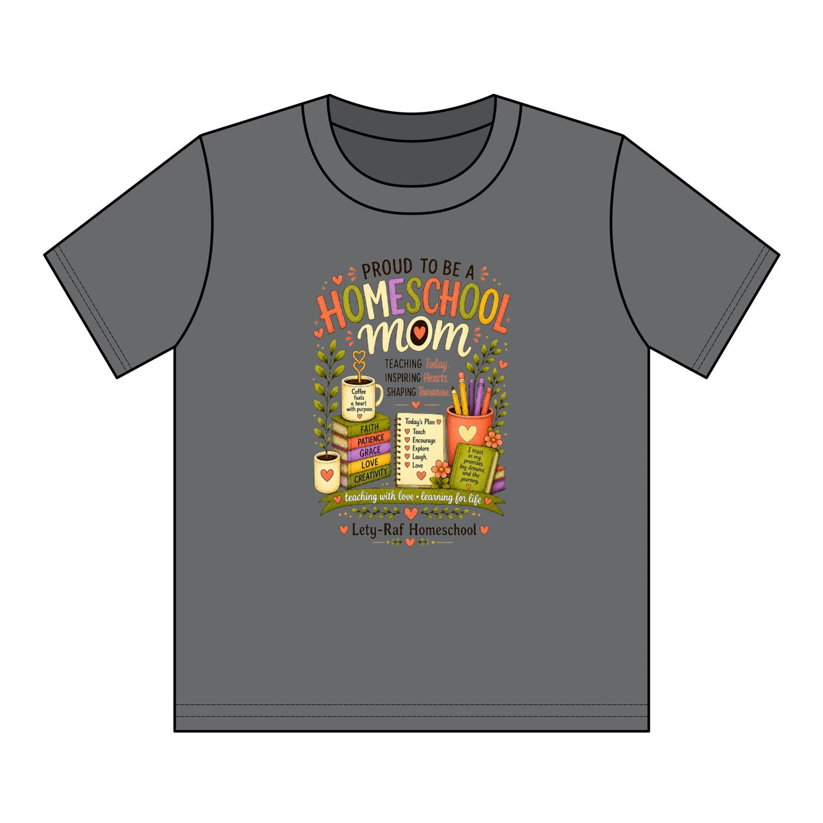 Youth Homeschool T-Shirt | Proud to Be a Homeschool Kid | Soft Graphic Tee | Back to School | Lety-Raf Homeschool