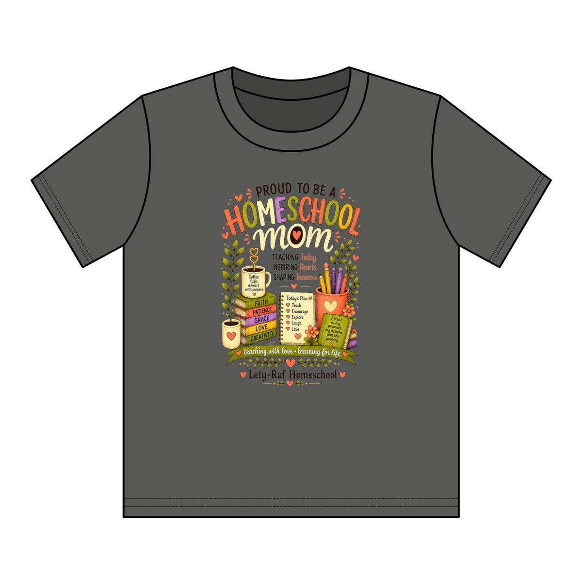 Youth Homeschool T-Shirt | Proud to Be a Homeschool Kid | Soft Graphic Tee | Back to School | Lety-Raf Homeschool