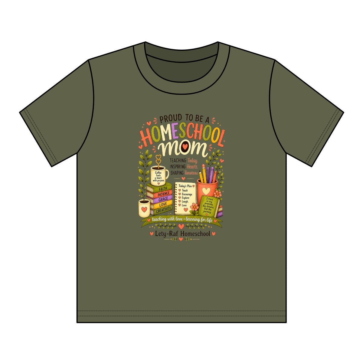 Youth Homeschool T-Shirt | Proud to Be a Homeschool Kid | Soft Graphic Tee | Back to School | Lety-Raf Homeschool