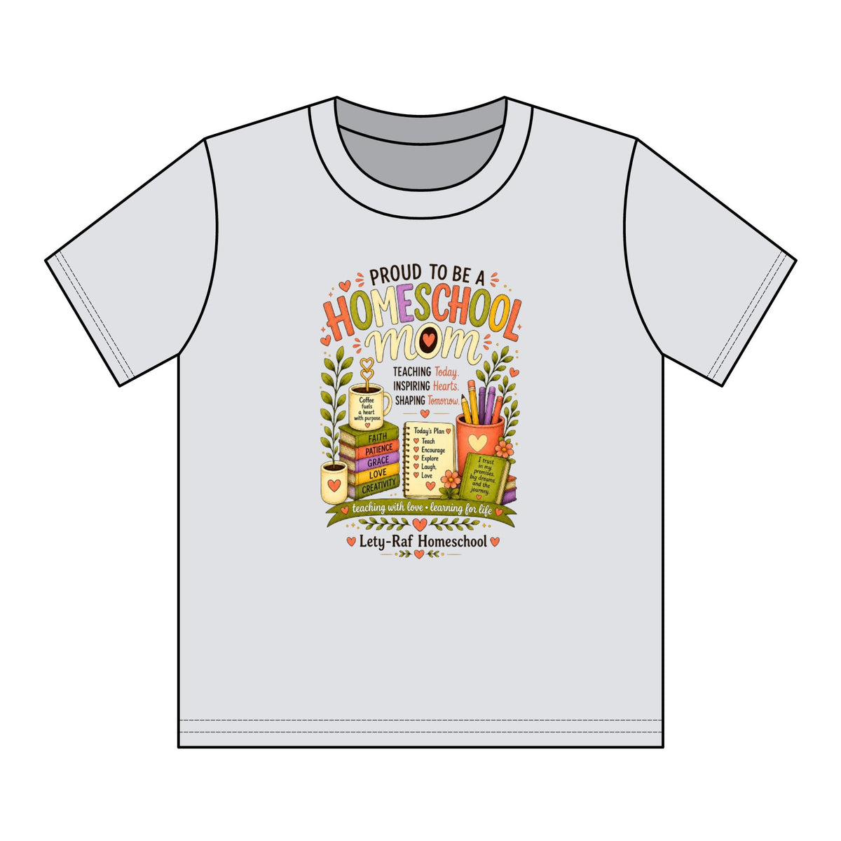 Youth Homeschool T-Shirt | Proud to Be a Homeschool Kid | Soft Graphic Tee | Back to School | Lety-Raf Homeschool