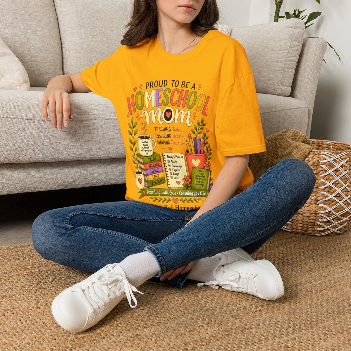 Homeschool Mom T-Shirt | Proud to Be a Homeschool Mom | Colorful Teacher Gift | Soft Graphic Tee