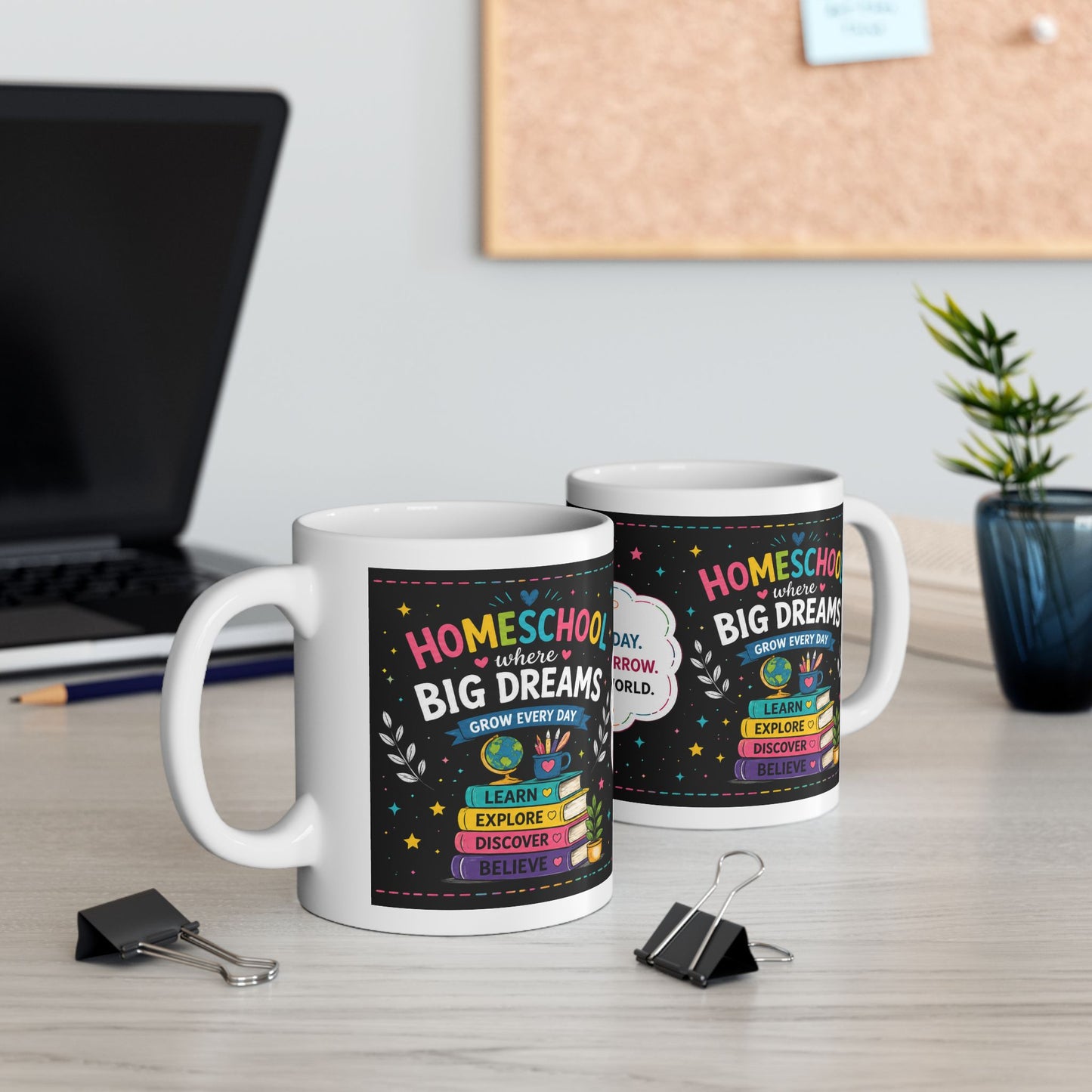 Homeschool Big Dreams Ceramic Mug | Gift for Homeschool Mom, Teacher & Learning Space (11oz/15oz)