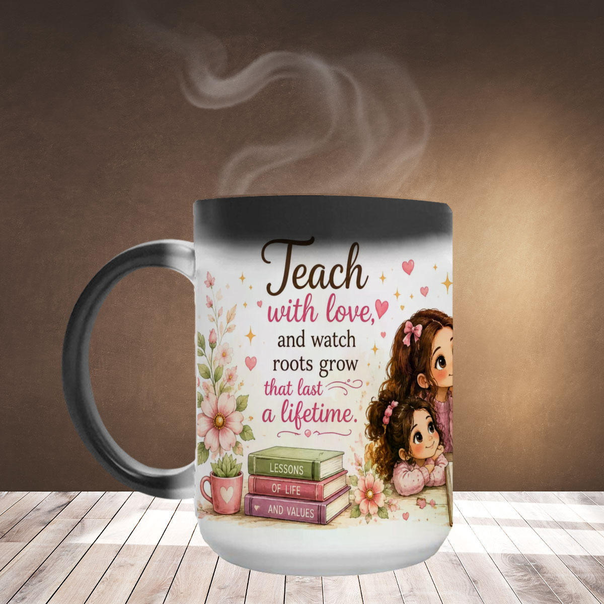 Homeschool Mom Magic Mug | Teach with Love Coffee Mug | Homeschool Teacher Gift | 15 oz Ceramic Mug