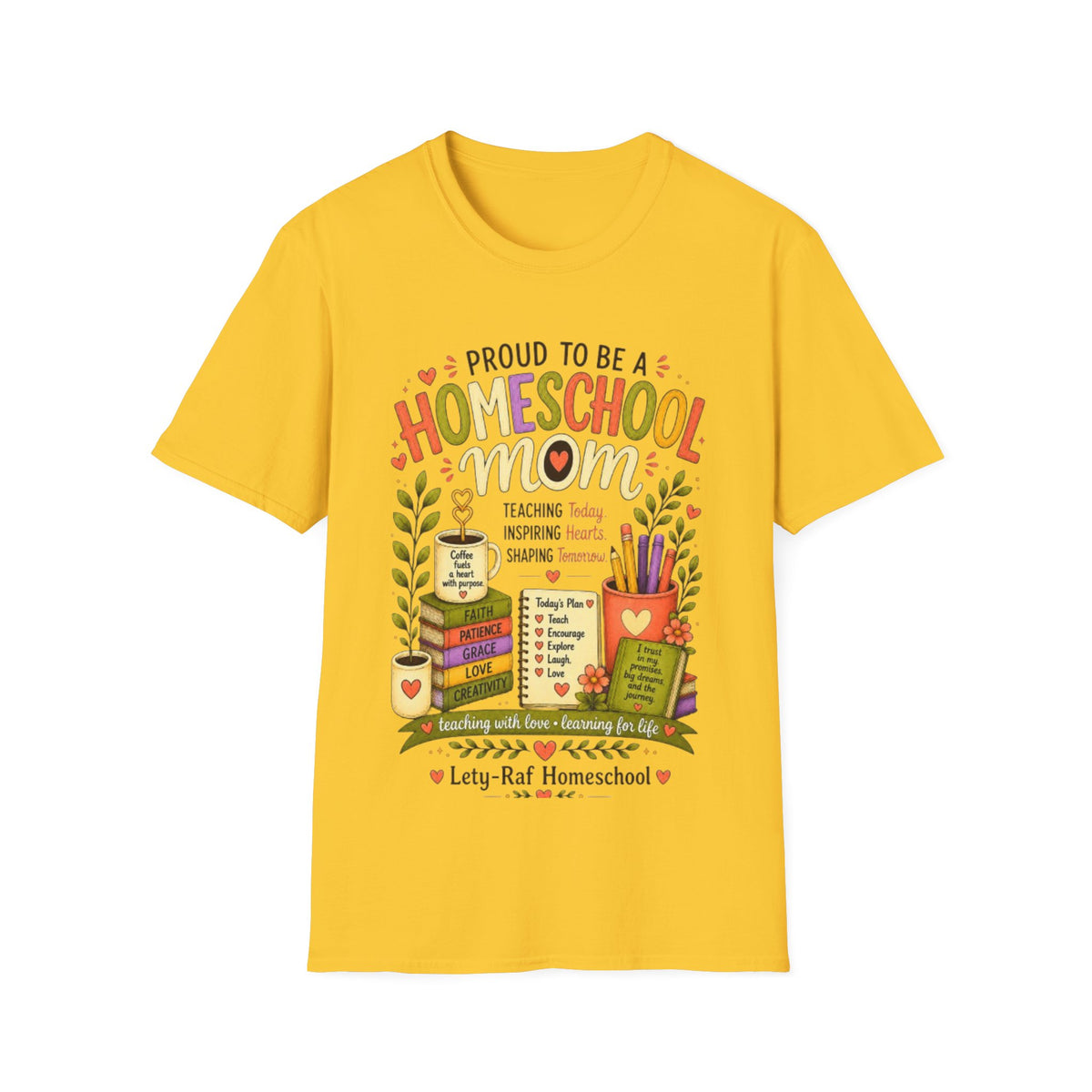 Homeschool Mom T-Shirt | Proud to Be a Homeschool Mom | Colorful Teacher Gift | Soft Graphic Tee
