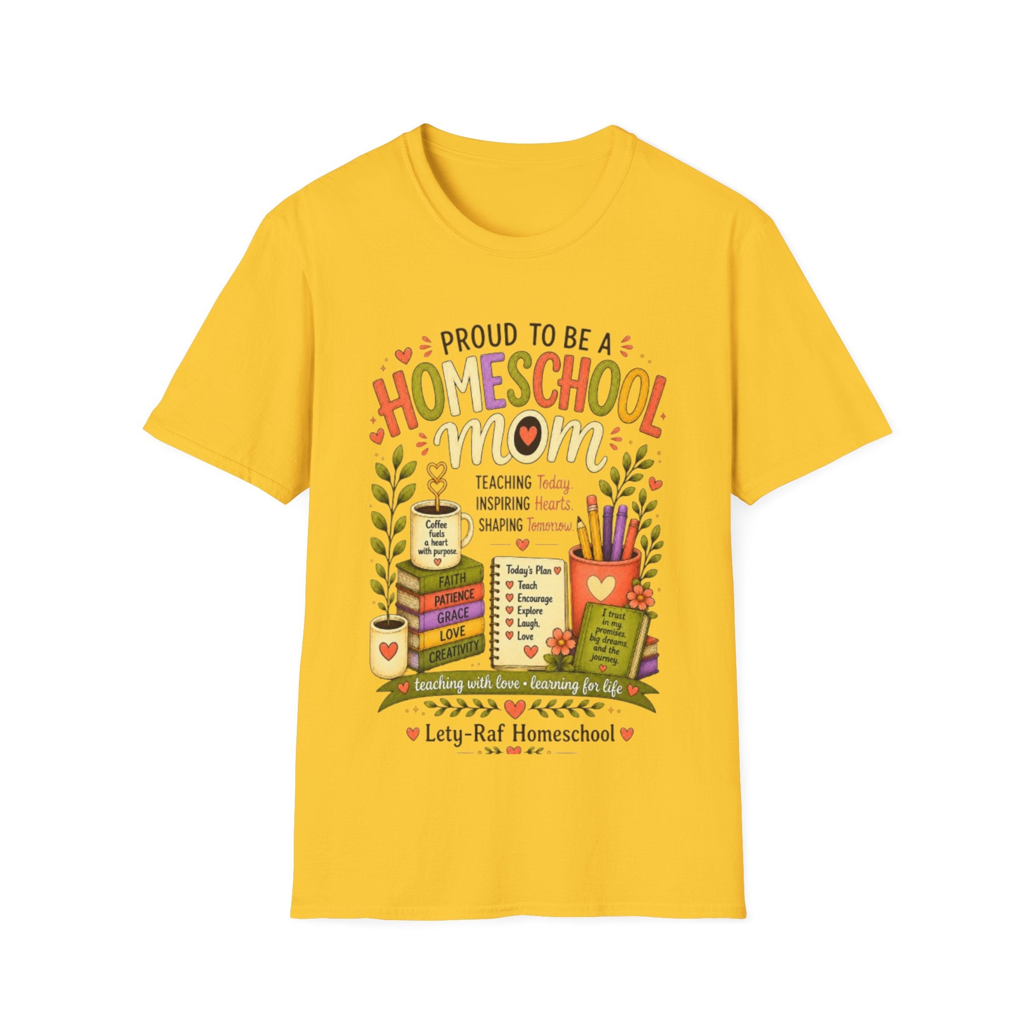 Homeschool Mom T-Shirt | Proud to Be a Homeschool Mom | Colorful Teacher Gift | Soft Graphic Tee