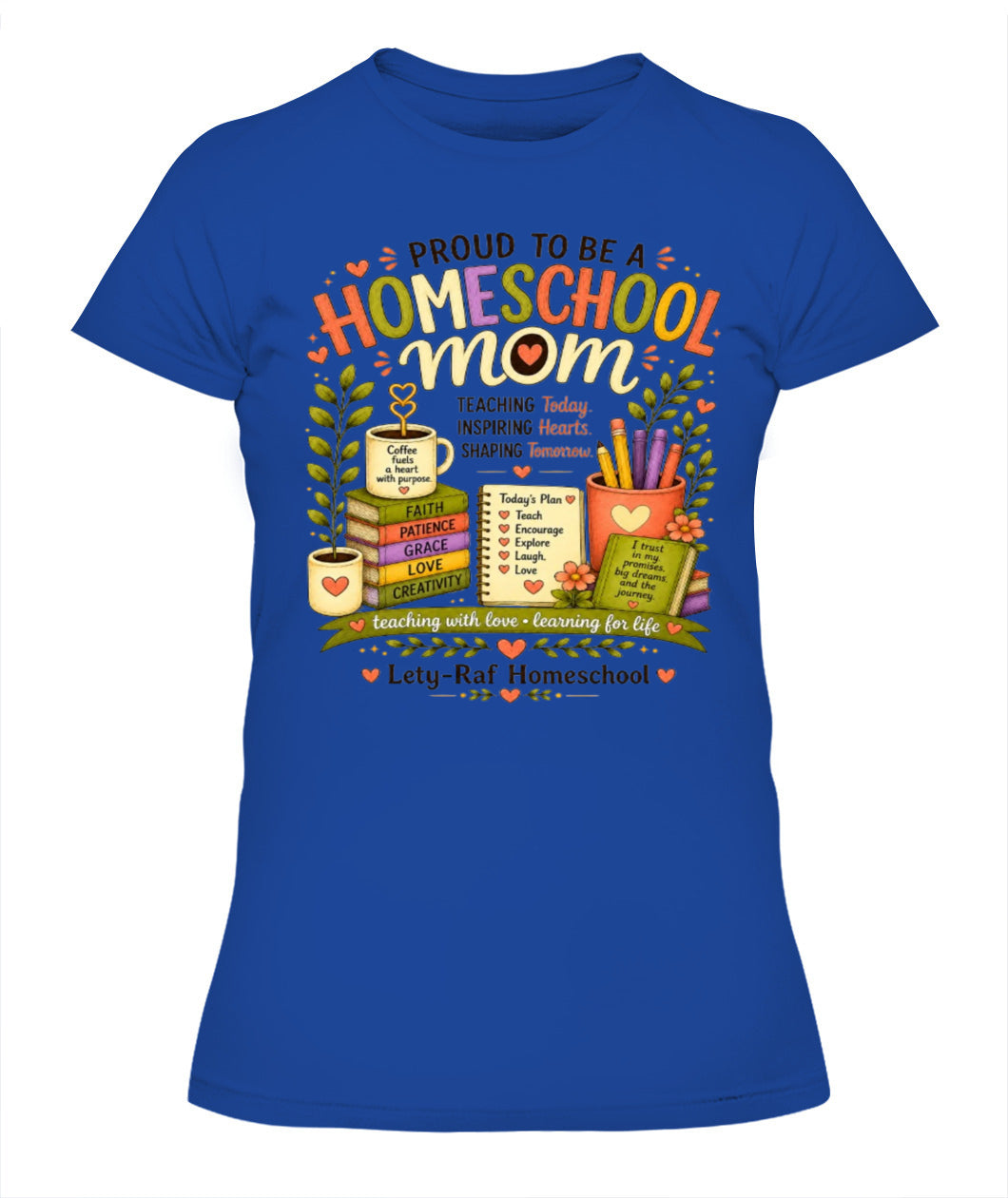 Homeschool Mom Graphic T-Shirt | Bella + Canvas 6004 Soft Women’s Tee