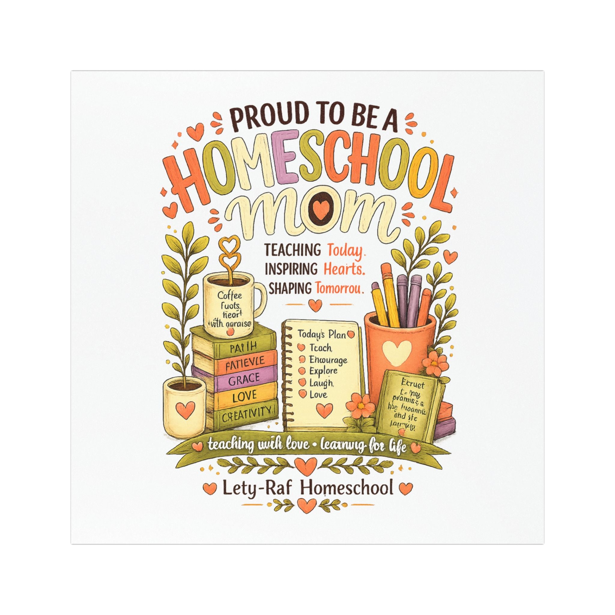Homeschool Mom Car Magnet | Proud to Be a Homeschool Mom | Teacher Gift | LetyRaf Homeschool