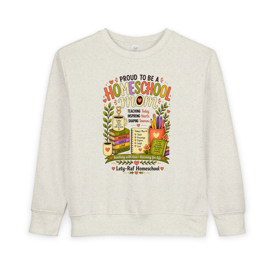 Proud to Be a Homeschool Mom Toddler Sweatshirt | Cozy Kids Back to School Pullover | Homeschool Family Gift