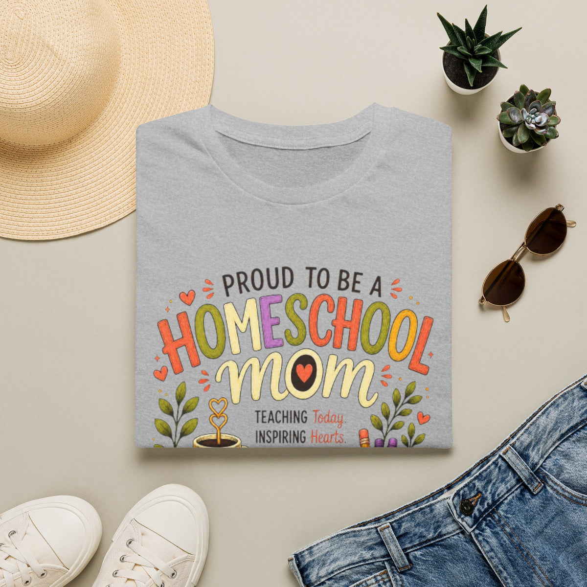 Homeschool Mom T-Shirt | Proud to Be a Homeschool Mom | Colorful Teacher Gift | Soft Graphic Tee