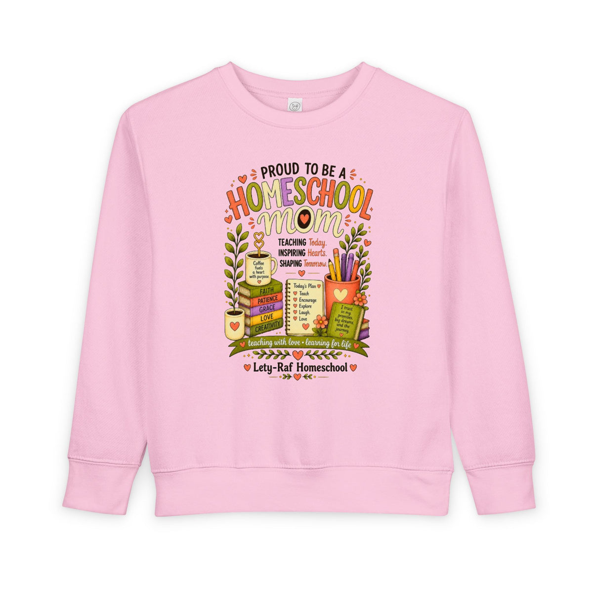 Proud to Be a Homeschool Mom Toddler Sweatshirt | Cozy Kids Back to School Pullover | Homeschool Family Gift