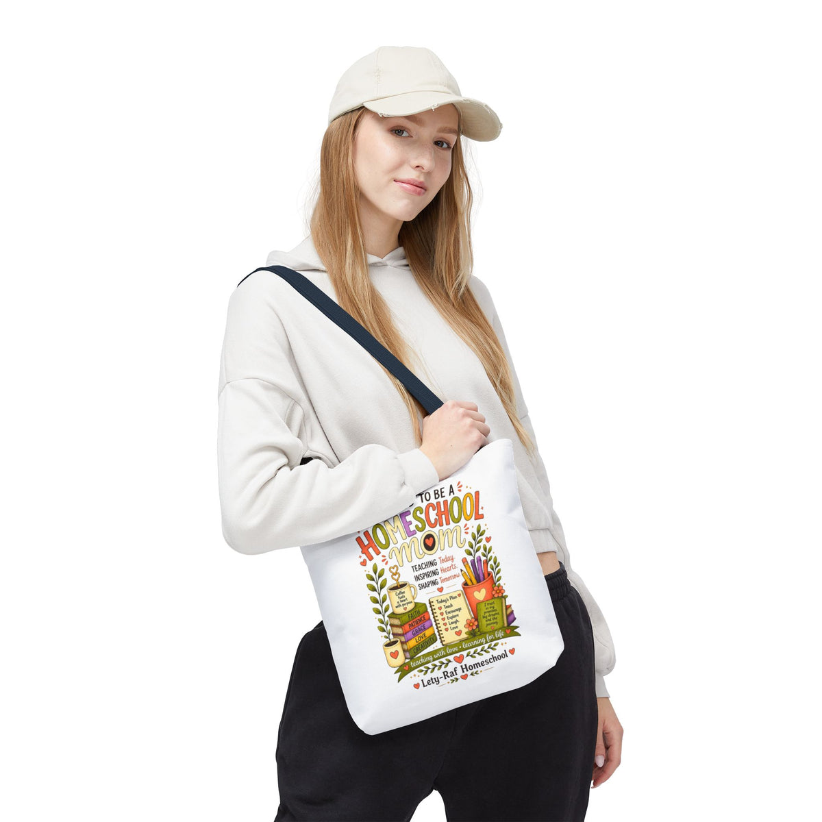 Proud to Be a Homeschool Mom Tote Bag | Teacher Gift | Reusable Book Bag | LetyRaf Homeschool
