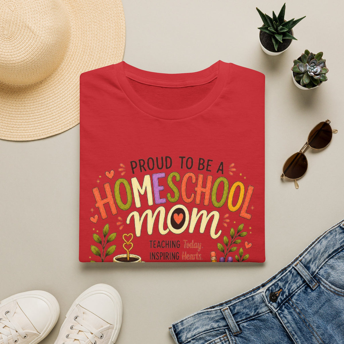 Homeschool Mom T-Shirt | Proud to Be a Homeschool Mom | Colorful Teacher Gift | Soft Graphic Tee