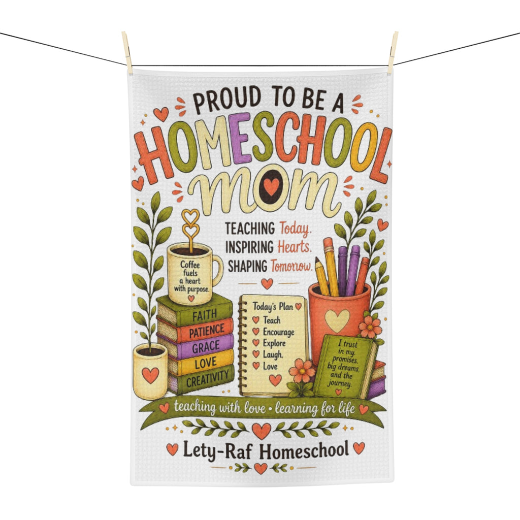 Proud to Be a Homeschool Mom Microfiber Tea Towel | Kitchen Towel | Homeschool Gift | Teacher Appreciation Gift