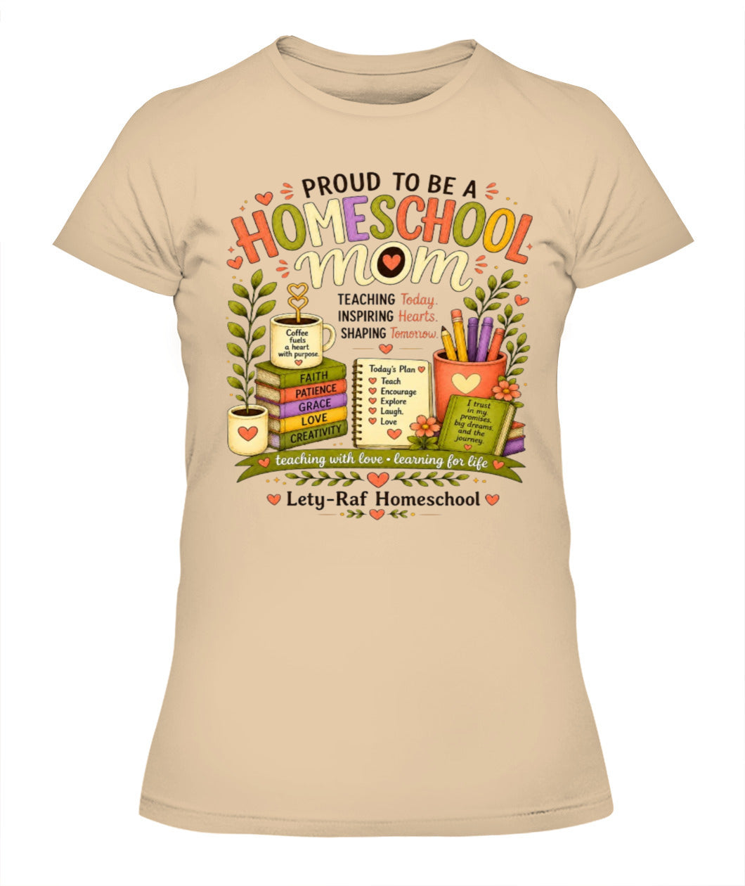 Homeschool Mom Graphic T-Shirt | Bella + Canvas 6004 Soft Women’s Tee