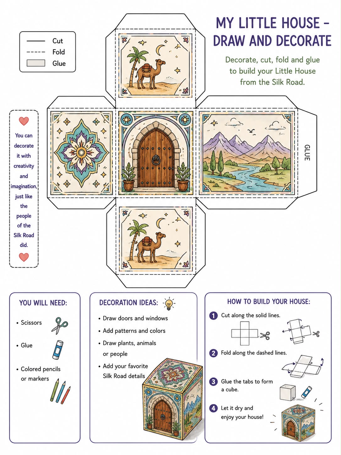 3D Silk Road House Craft | Printable Homeschool History Project