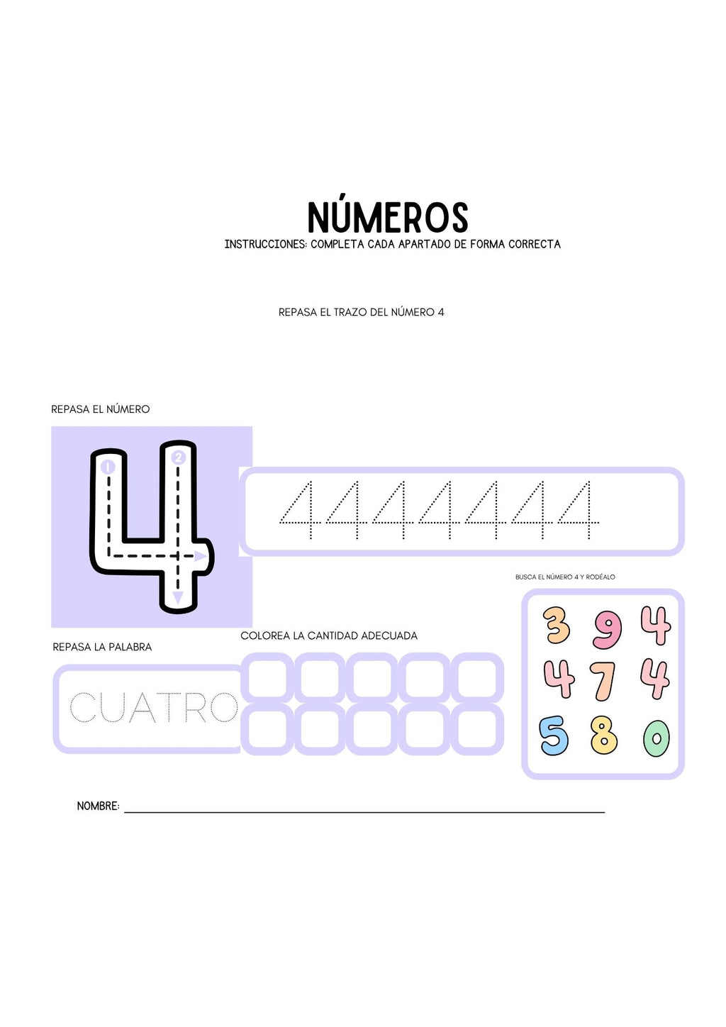 Paquete Educativo de Verano para Kindergarten | Lectura, Escritura, Matemáticas y Motricidad Fina
