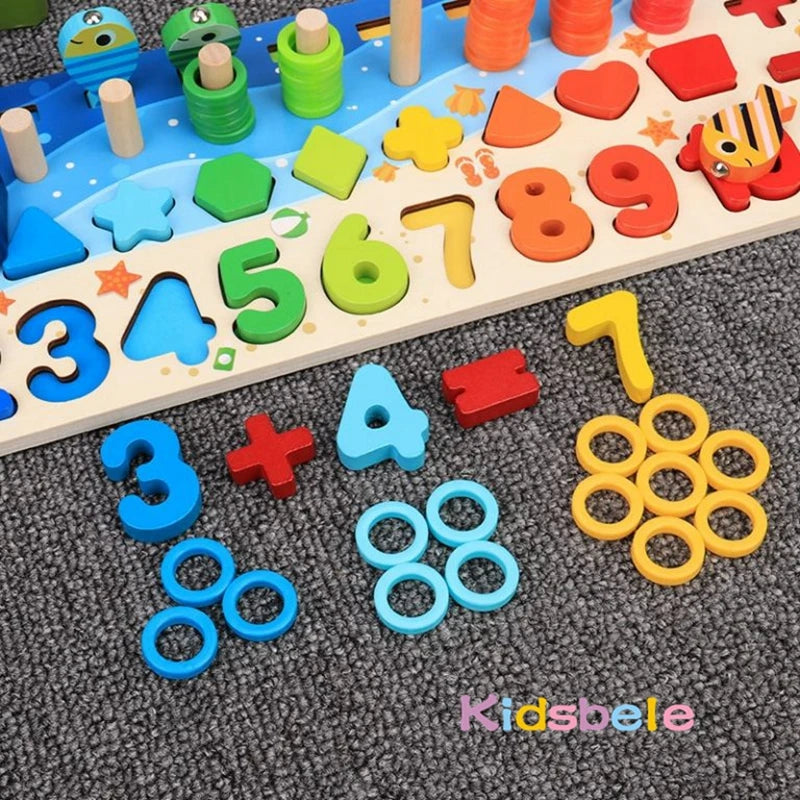 Montessori Math Learning Board for Kids | Numbers & Counting Toy | Ages 3+