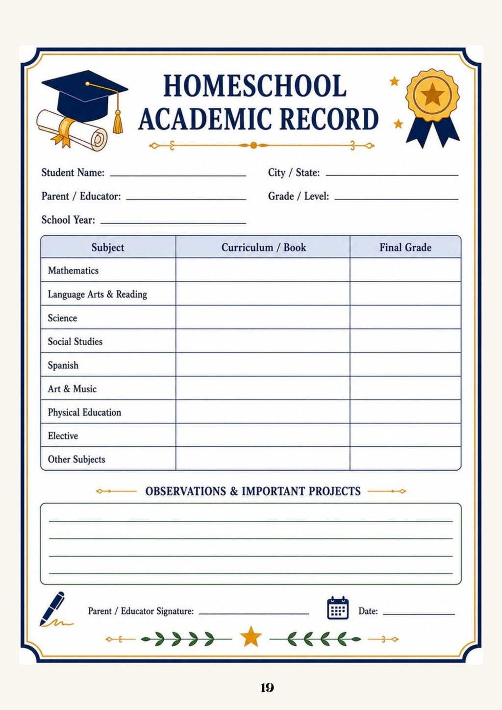Portfolio of Evidence