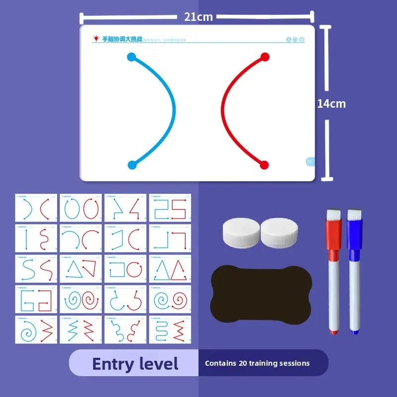 Montessori Brain Training Activity Cards | Reusable Fine Motor & Pre-Writing Practice | 3 Skill Levels | Ages 3+