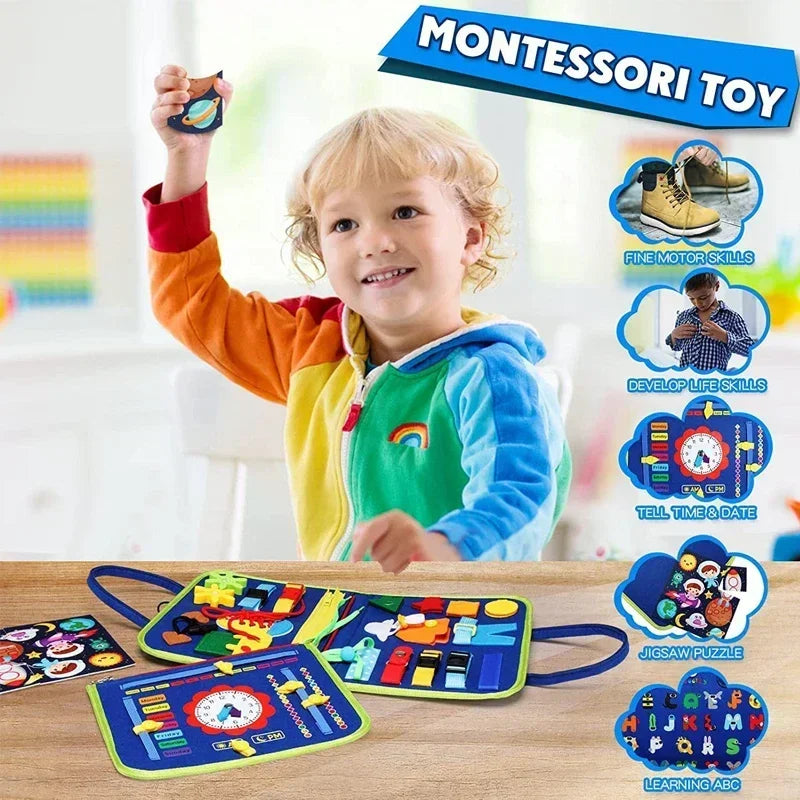 Montessori Busy Book for Kids | Quiet Learning Activity Book | Ages 3–6