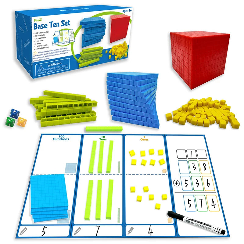 Children Decimal Math Cube Demonstrator Learning Toys