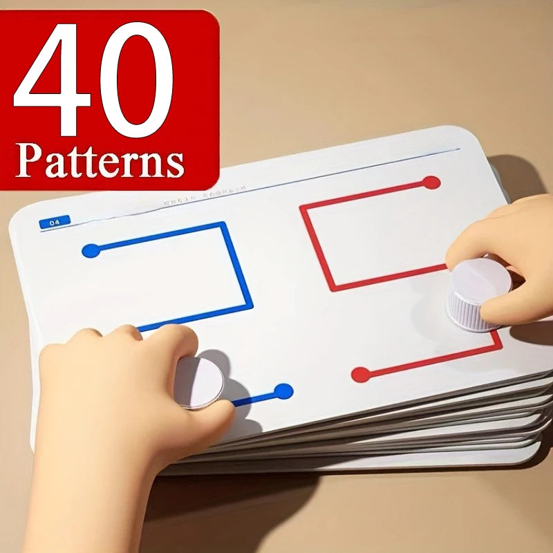 Montessori Brain Training Activity Cards | Reusable Fine Motor & Pre-Writing Practice | 3 Skill Levels | Ages 3+