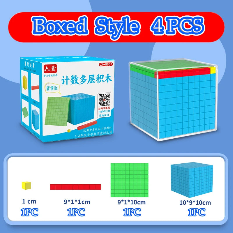 Children Decimal Math Cube Demonstrator Learning Toys