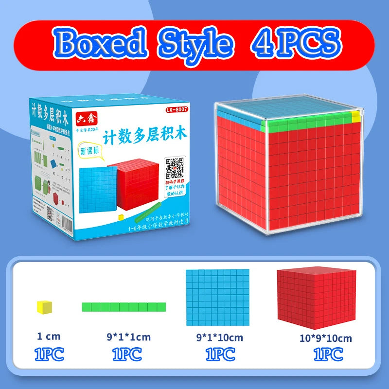 Children Decimal Math Cube Demonstrator Learning Toys