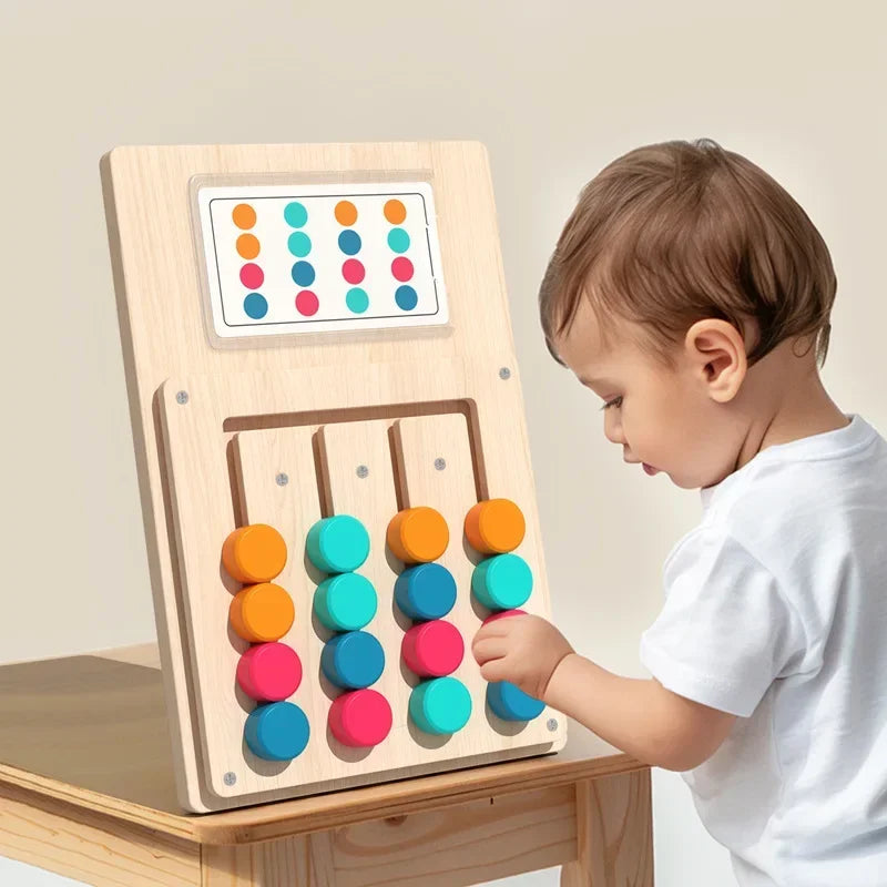 Montessori Color Matching Wooden Board Game | Fine Motor & Color Recognition Toy | Ages 3+
